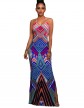 Rochie Lunga cu Model Geometric